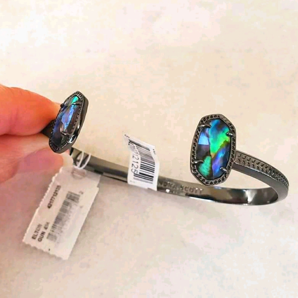 Kendra Scott Elton Abalone Gunmetal bracelet